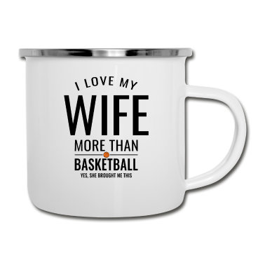 Geschenk für Ehemann Emaille Tasse - Lustiges Hochzeitstag-Geschenk des Basketball-Ehemanns