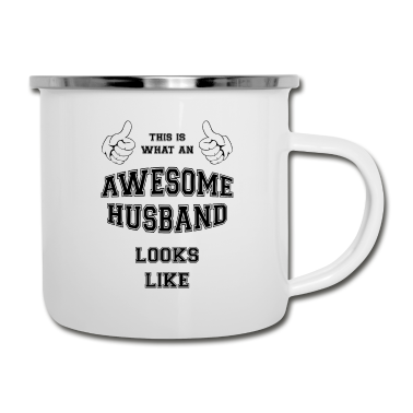 Geschenk für Ehemann Emaille Tasse - FANTASTISCHER EHEMANN