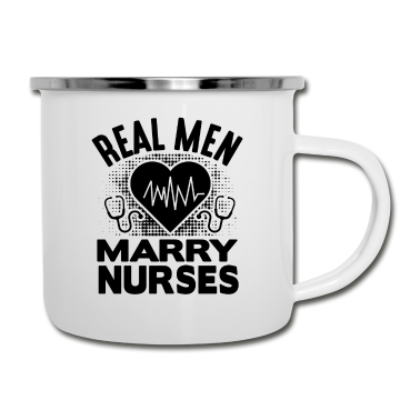 Geschenk für Ehemann Emaille Tasse - Ehemann Krankenschwester