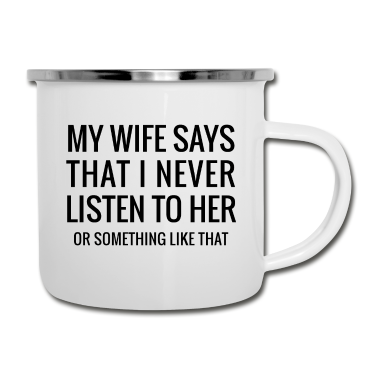 Geschenk für Ehemann Emaille Tasse - Coole lustige Typografie für Ehemänner.Humorvolle Geschenke