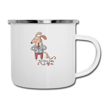 Geschenk für Ehemann Emaille Tasse - Zukünftiger Ehemann