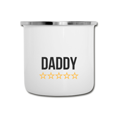 Geschenk für Ehemann Emaille Tasse - Der beste Ehemann und der Vati der Welt fünf Stern