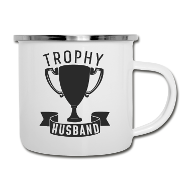 Geschenk für Ehemann Emaille Tasse - Trophäe Ehemann Lustig