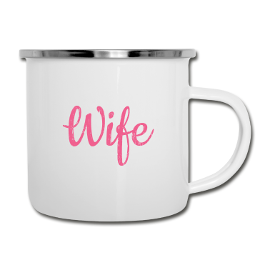 Geschenk für Ehemann Emaille Tasse - EheShirt für Ihr Wifey 