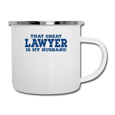 Geschenk für Ehemann Emaille Tasse - Dieser große Anwalt ist mein Ehemann