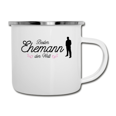 Geschenk für Ehemann Emaille Tasse - Bester Ehemann der Welt