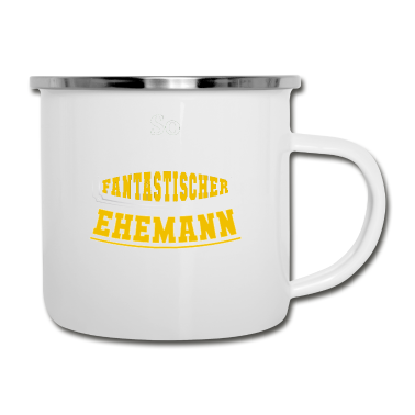 Geschenk für Ehemann Emaille Tasse - So sieht ein fantastischer Ehemann aus