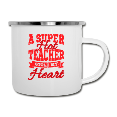 Geschenk für Ehemann Emaille Tasse - SUPER HOT LEHRER Geschenk Für Lehrerin Ehemann
