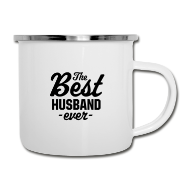 Geschenk für Ehemann Emaille Tasse - Der beste Ehemann aller Zeiten