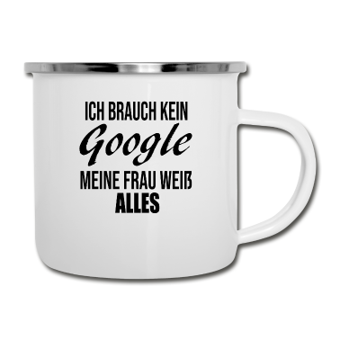 Geschenk für Ehemann Emaille Tasse - Ehemann Spruch Geschenkidee