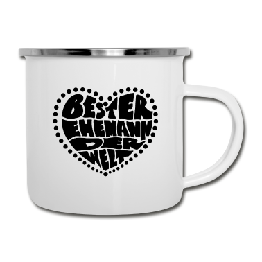 Geschenk für Ehemann Emaille Tasse - Bester Ehemann Der Welt