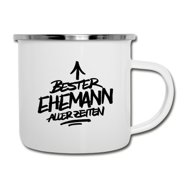 Geschenk für Ehemann Emaille Tasse - Bester Ehemann Aller Zeiten