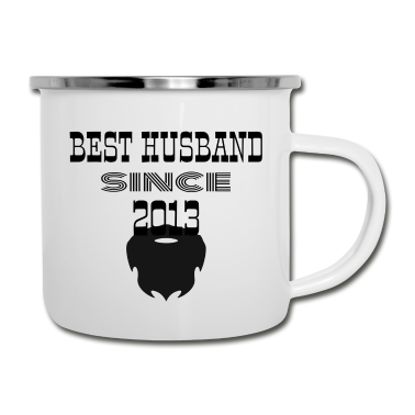Geschenk für Ehemann Emaille Tasse - Bester Ehemann seit 2013