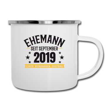 Geschenk für Ehemann Emaille Tasse - Hochzeitsgeschenk Ehemann