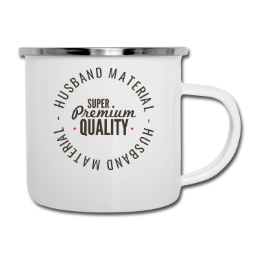 Geschenk für Ehemann Emaille Tasse - Ehemann Material