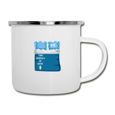 Geschenk für Ehemann Emaille Tasse - Sollte hier sein Ehefrau oder Ehemann Geschenk