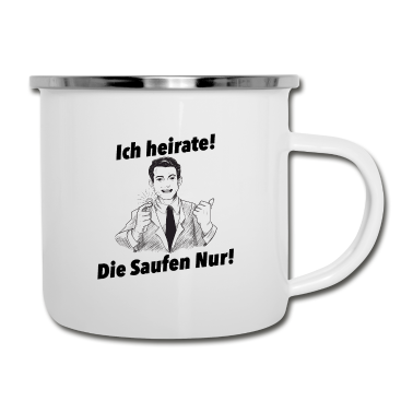 Geschenk für Ehemann Emaille Tasse - Bräutigam Ehemann