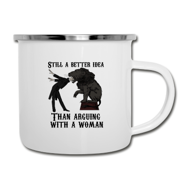 Geschenk für Ehemann Emaille Tasse - Ehemänner Sarkasmus Humor Design für den geplagten