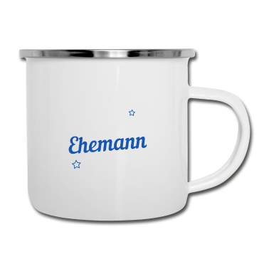 Geschenk für Ehemann Emaille Tasse - So sieht der beste Ehemann der Welt aus