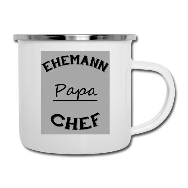 Geschenk für Ehemann Emaille Tasse - Ehemann Papa Chef T-Shirt bester Ehemann, Papa