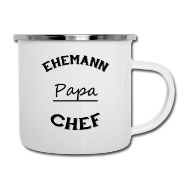 Geschenk für Ehemann Emaille Tasse - Ehemann Papa Chef T-Shirt bester Ehemann, Papa