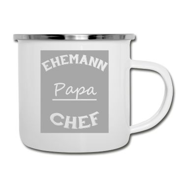 Geschenk für Ehemann Emaille Tasse - Ehemann Papa Chef T-Shirt bester Ehemann, Papa