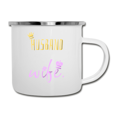 Geschenk für Ehemann Emaille Tasse - Stolzer Ehemann einer tollen Frau