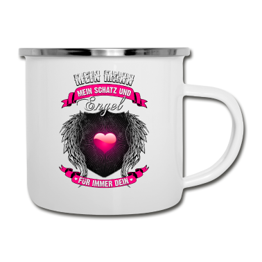 Geschenk für Ehemann Emaille Tasse - T-Shirt für die Ehefrau, Frau-Geschenk vom Ehemann