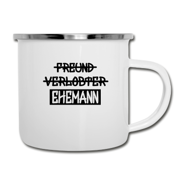 Geschenk für Ehemann Emaille Tasse - Freund Verlobter Ehemann Geschenkidee