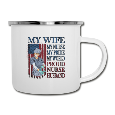 Geschenk für Ehemann Emaille Tasse - Krankenschwester Ehemann Mann Von Krankenpflegerin