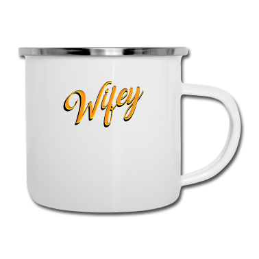 Geschenk für Ehemann Emaille Tasse - Ehefrau & Ehemann Duo Geschenk für Paar Partner