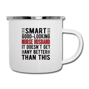 Geschenk für Ehemann Emaille Tasse - Krankenschwester Ehemann Mann Von Krankenpflegerin