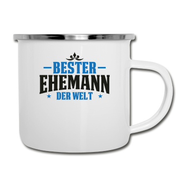 Geschenk für Ehemann Emaille Tasse - Bester Ehemann der Welt Hochzeitstag Jahrestag