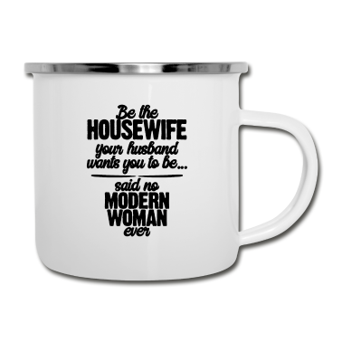 Geschenk für Ehemann Emaille Tasse - Frauen-Ermächtigungsgeschenk Hausfrau-Ehemann sein