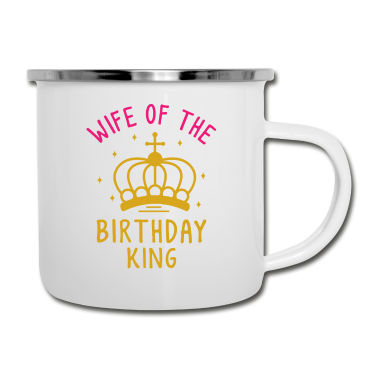 Geschenk für Ehemann Emaille Tasse - Geburtstag, Geburtstag Ehefrau , Ehemann,