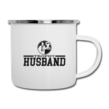 Geschenk für Ehemann Emaille Tasse - Bester Ehemann - Verheiratet mit dem besten Mann