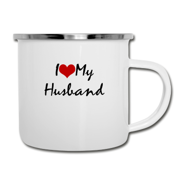 Geschenk für Ehemann Emaille Tasse - Ich Liebe Meinen Ehemann Valentinstag Verliebt