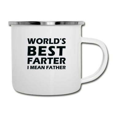 Geschenk für Ehemann Emaille Tasse - Lustige Geschenke für Papa, den besten Farter der Welt, ich meine Fa