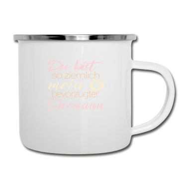 Geschenk für Ehemann Emaille Tasse - Bevorzugter Ehemann Valentinstagsgeschenk Frau
