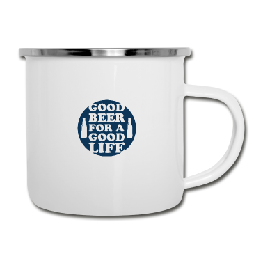 Geschenk für Ehemann Emaille Tasse - Lustiges Biertrinker Zitat für Bierliebhaber