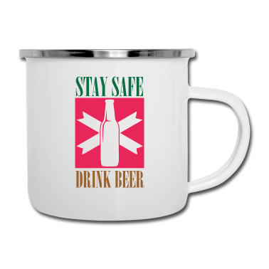 Geschenk für Ehemann Emaille Tasse - Lustiges Biertrinker Zitat für Bierliebhaber