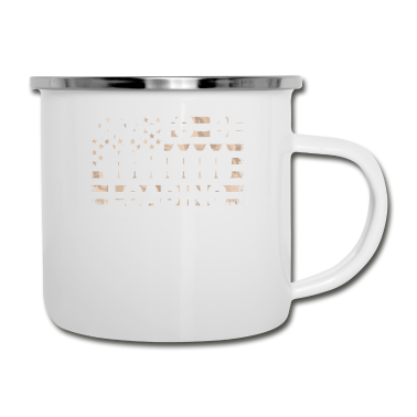 Geschenk für Ehemann Emaille Tasse - Dad-to-Be Laden von Kugeln American Flag Ehemann Bo