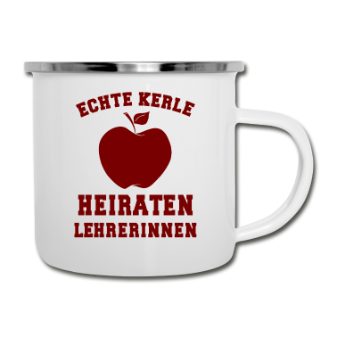 Geschenk für Ehemann Emaille Tasse - Echte Kerle heiraten Lehrerinnen Design für