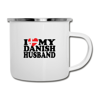 Geschenk für Ehemann Emaille Tasse - Ich liebe meinen dänischen Ehemann T-Shirt