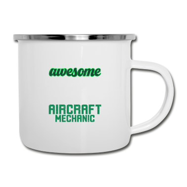 Geschenk für Ehemann Emaille Tasse - Flugzeugmechaniker Mädchen Ehemann