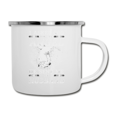 Geschenk für Ehemann Emaille Tasse - Engel Ehemann Heirat Hochzeit Geschenk