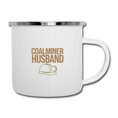 Geschenk für Ehemann Emaille Tasse - Ich liebe meinen Ehemann coalminer