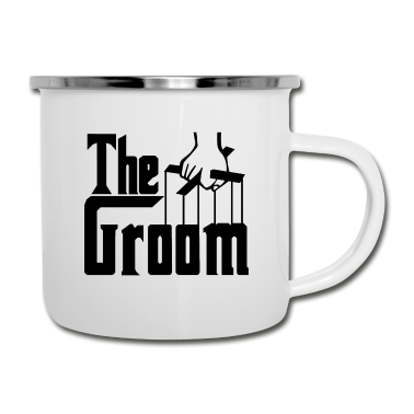 Geschenk für Ehemann Emaille Tasse - Der Bräutigam. Junggesellenabschied. Ehemann zu sein. Bräutigam.