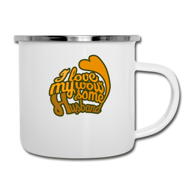 Geschenk für Ehemann Emaille Tasse - Ich liebe meinen tollen Ehemann