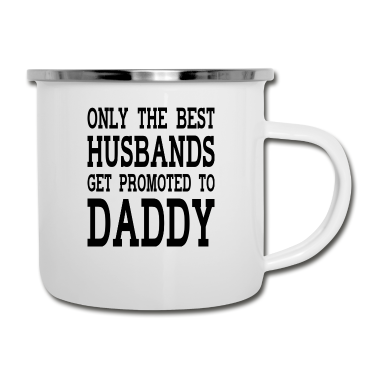 Geschenk für Ehemann Emaille Tasse - Ehemann Vater Daddy